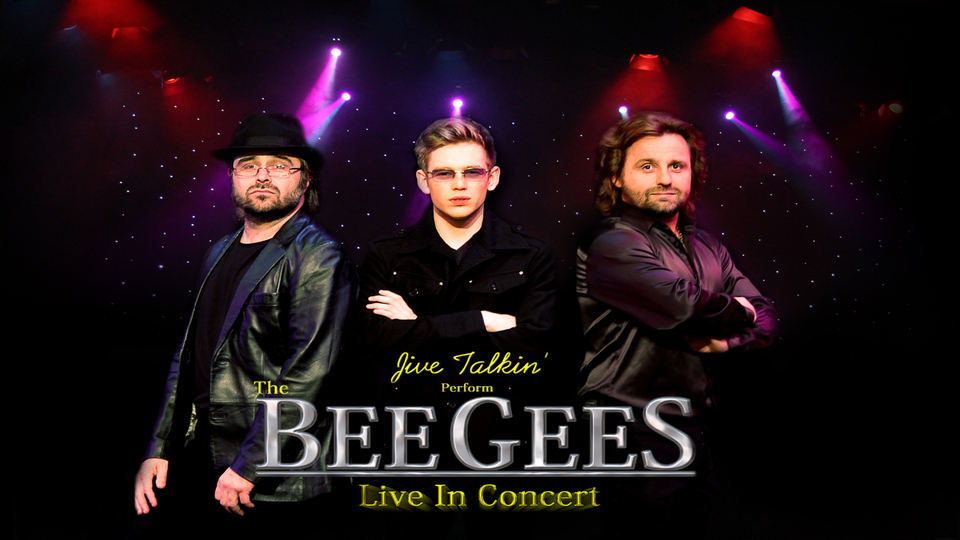 Promotional image for the show '
          Jive Talkin' perform the Bee Gees
        ' in June 2026 at [Theatre Name].