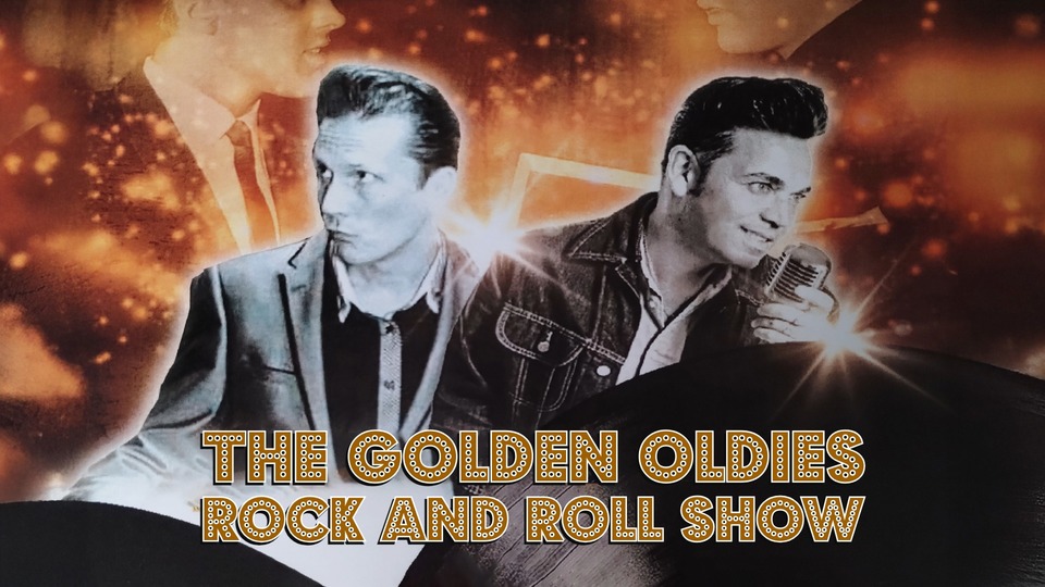 Promotional image for the show '
          The Golden Oldies Rock and Roll Show
        ' in July 2026 at [Theatre Name].