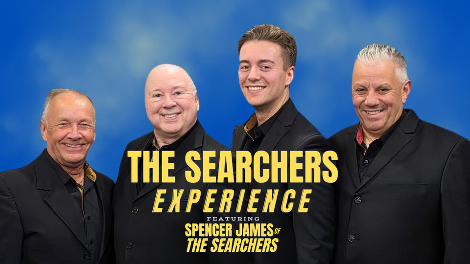 Promotional image for the show '
          The Searchers Experience Show - Starring Spencer James
        ' in October 2026 at [Theatre Name].