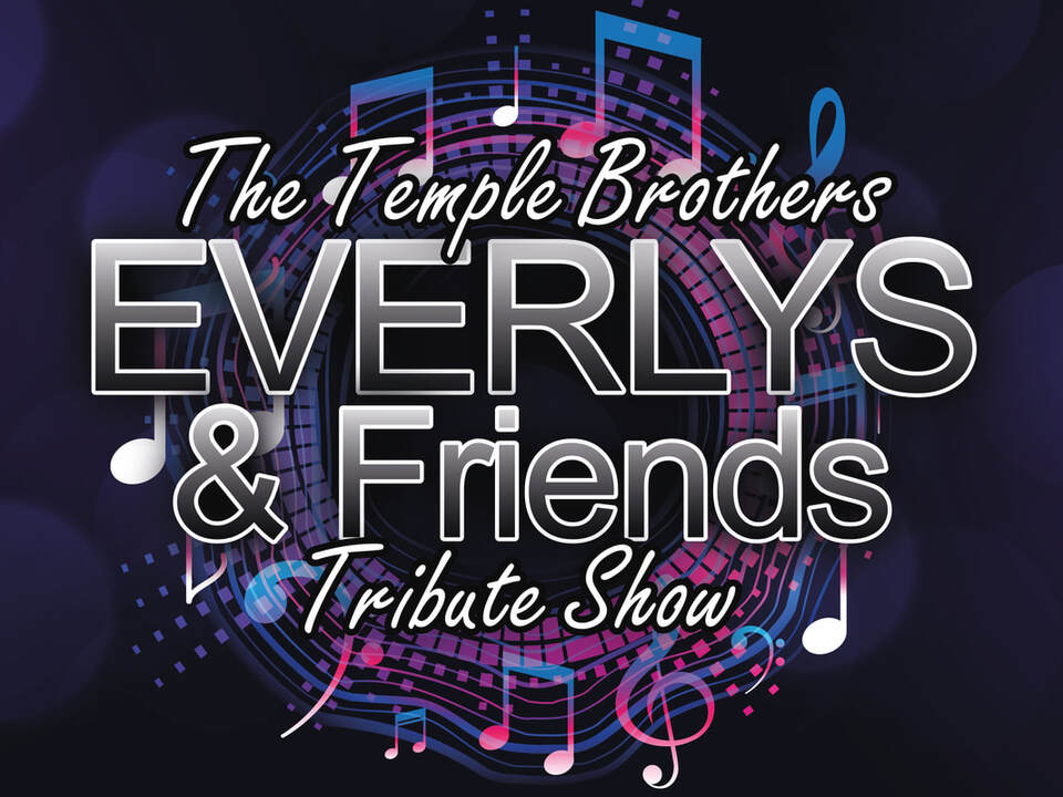 Promotional image for the show 'The Temple Brothers – Everly Brothers and Friends Tribute Show' in September 2027 at Blackburn Empire Theatre.