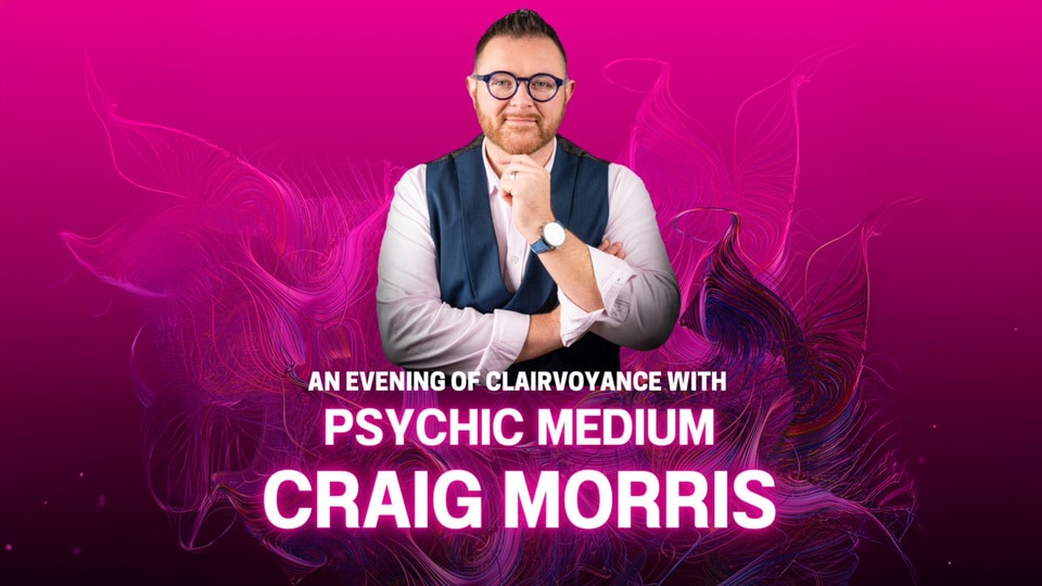 Promotional image for the show 'An Evening of Mediumship with Craig Morris' in August 2026 at Blackburn Empire Theatre.