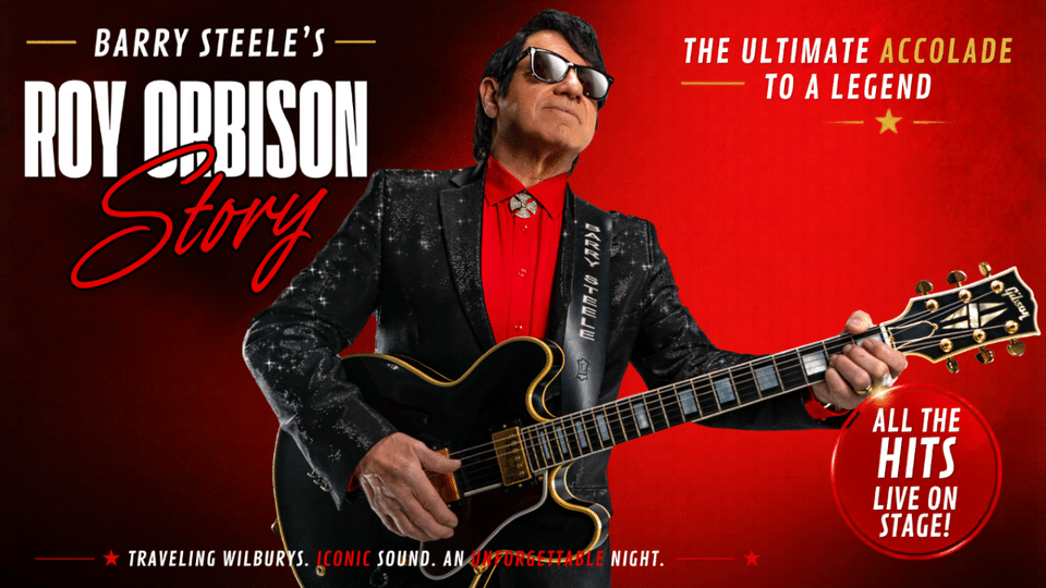 Promotional image for the show 'Barry Steele’s Roy Orbison Story - The Platinum Years' in October 2026 at Blackburn Empire Theatre.