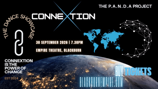 Promotional image for the show 'ConneXtion - The Dance Showcase 2026' in September 2026 at Blackburn Empire Theatre.