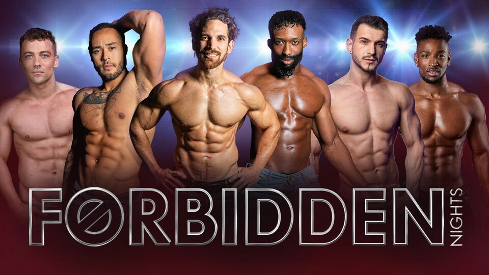 Promotional image for the show 'Forbidden Nights' in July 2027 at Blackburn Empire Theatre.