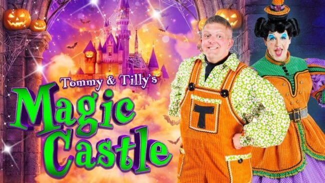 Promotional image for the show 'Tommy & Tilly’s Magic Castle: A Spooktacular Pantomime' in November 2026 at Blackburn Empire Theatre.