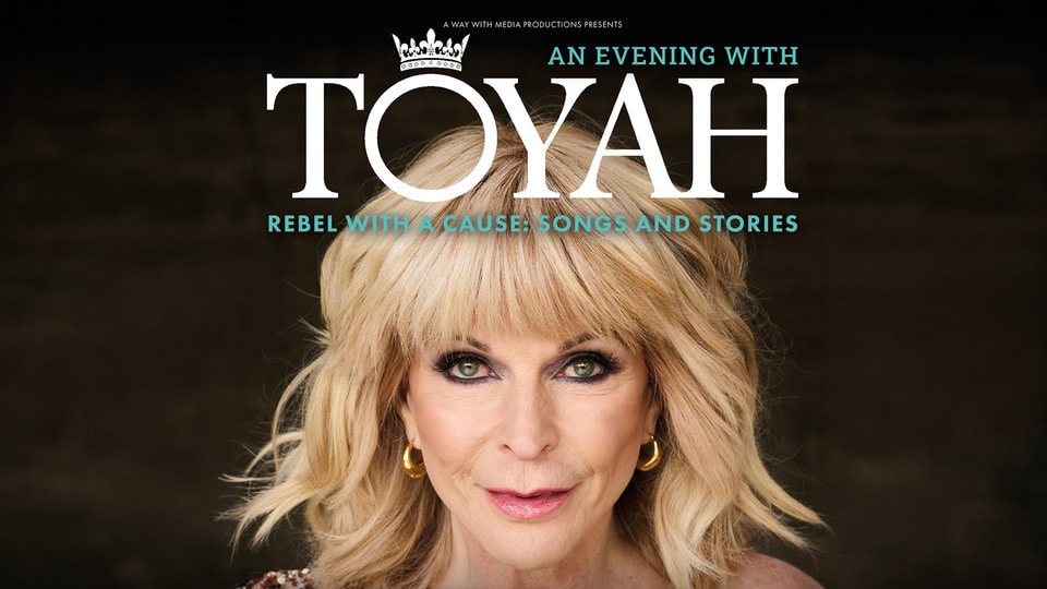 Promotional image for the show 'Toyah – Songs and Stories' in September 2027 at Blackburn Empire Theatre.