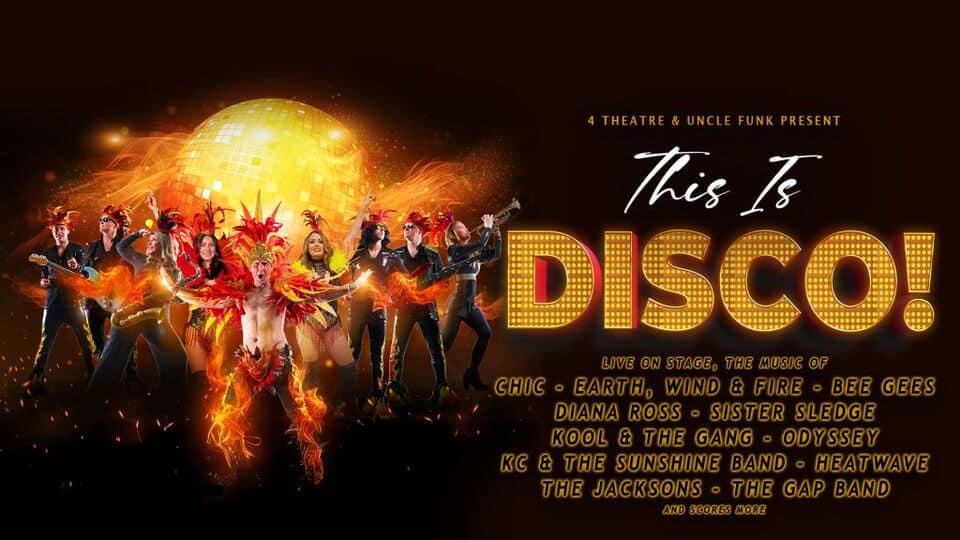 Promotional image for the show 'Uncle Funk Presents "THIS IS DISCO"' in September 2026 at Blackburn Empire Theatre.