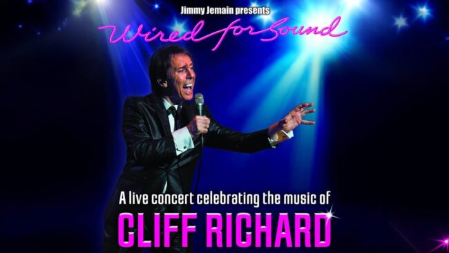 Promotional image for the show 'Wired For Sound - Celebrating the Music of Cliff Richards' in January 2027 at Blackburn Empire Theatre.