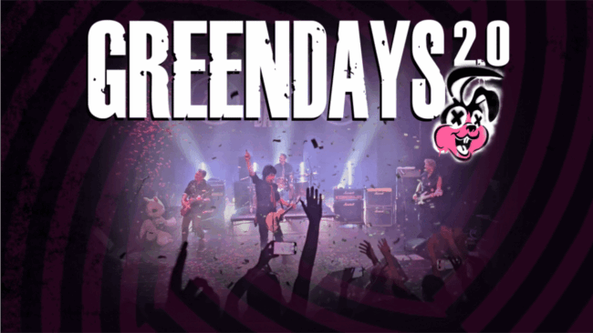 Promotional image for the show 'Greendays 2.0' in March 2027 at Blackburn Empire Theatre.
