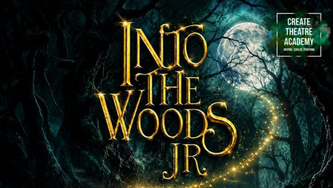 Promotional image for the show 'Into the Woods JR.' in April 2027 at Blackburn Empire Theatre.