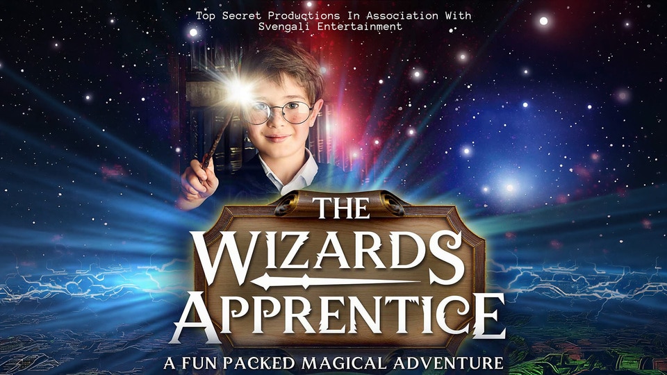 Promotional image for the show 'The Wizard's Apprentice' in February 2027 at Blackburn Empire Theatre.